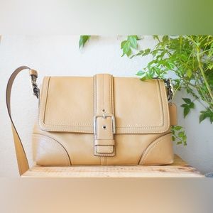 Coach Vintage Handbag  Crossbody Tan Leather